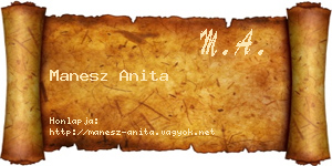 Manesz Anita névjegykártya