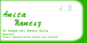 anita manesz business card